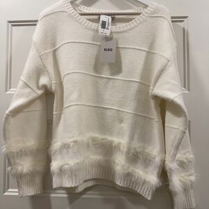 Kelio Women's Ivory Textured Sweater